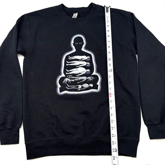 Stages of Decomposition Graphic Print on Black Heavy Blend Gildan Pullover Small - Picture 6 of 11